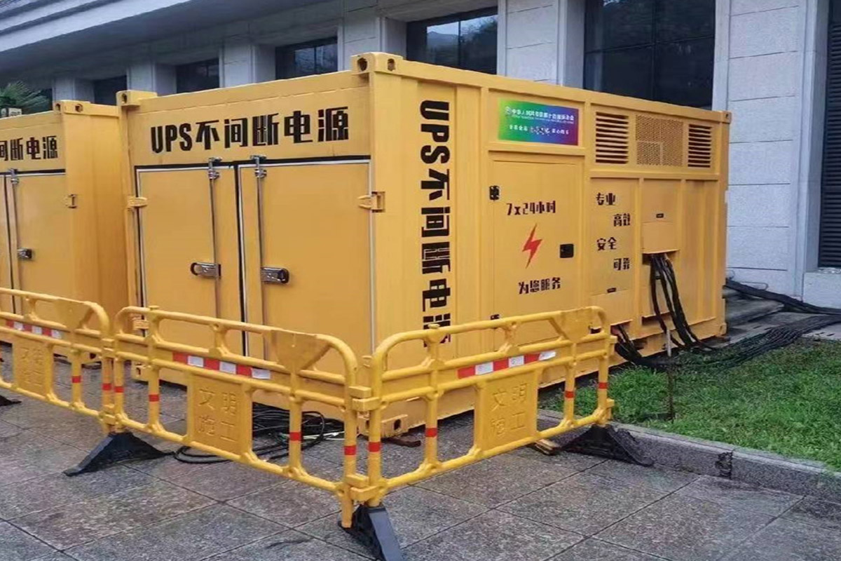 威宁发电机租赁施工现场