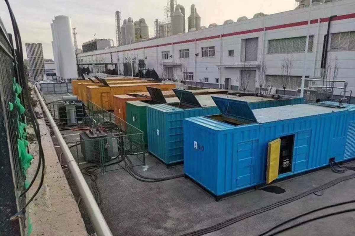 威宁发电机租赁施工现场